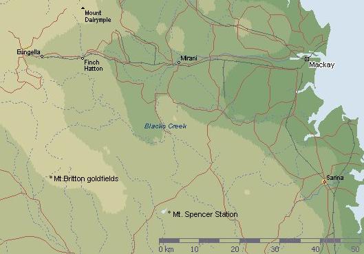 Map of Mackay region